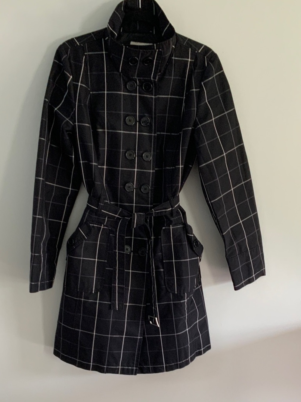 Merona Black Lined Coat with Black Label